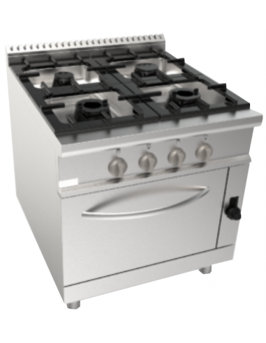 Cucina a gas - N.4 fuochi - Forno a gas - cm 80 x 90 x 85 h