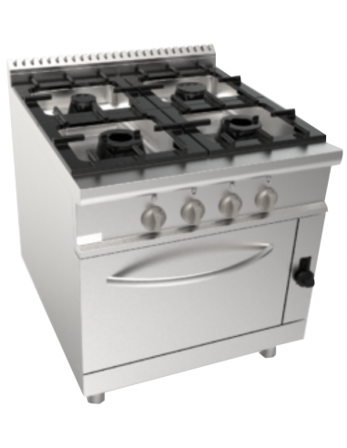 Gas cooker - N.4 fireworks - Gas oven - cm 80 x 90 x 85 h