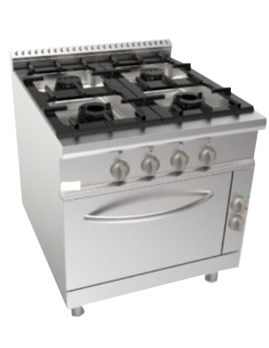 Cucina a gas - N.4 fuochi - Forno elettrico - cm 80 x 90 x 85 h