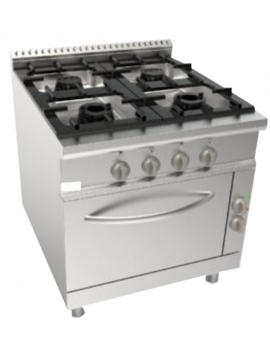 Cocina de gas - N.4 fuegos artificiales - horno eléctrico - cm 80 x 90 x 85 h
