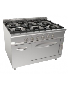 Cucina a gas - N.6 fuochi - Forno elettrico - cm 120 x 90...