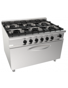 Gas cooker - N.6 fireworks - Gas oven - cm 120 x 90 x 85 h