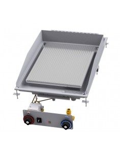 Professional Gas Fry Top - Chrome-Plated Ribbed - cm 50 x...