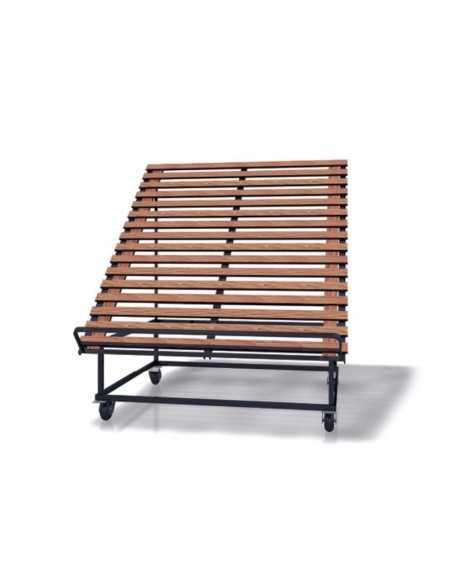 Espositore ortofrutta con doghe in legno - cm 120 x 107 x 132 h