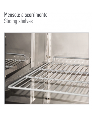 Tavolo refrigerato - N. 2 porte - cm 136 x 70 x...
