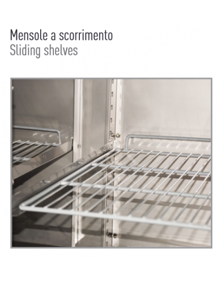 Tabla refrigerada - N. 2 puertas - cm 136 x 70 x 86 h