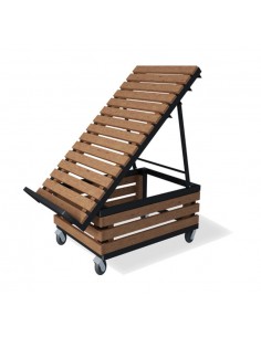 Espositore ortofrutta con doghe in legno - cm 60 x 107 x...