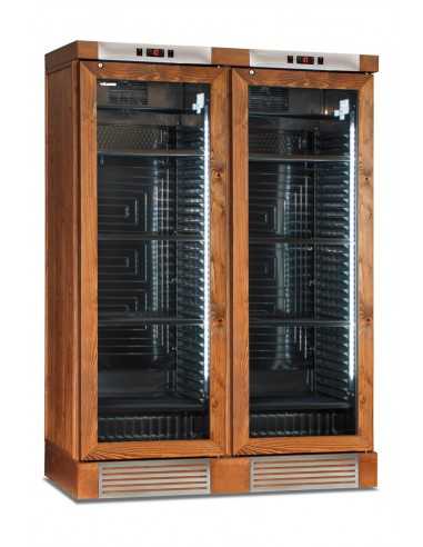 Wine fridge - Color walnut - Double temperature - cm 129.5 x 63.5 x 188 h