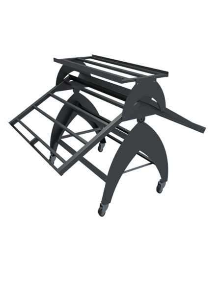 Fruit and vegetable display stand with double display - cm 120 x 125 x 134 h