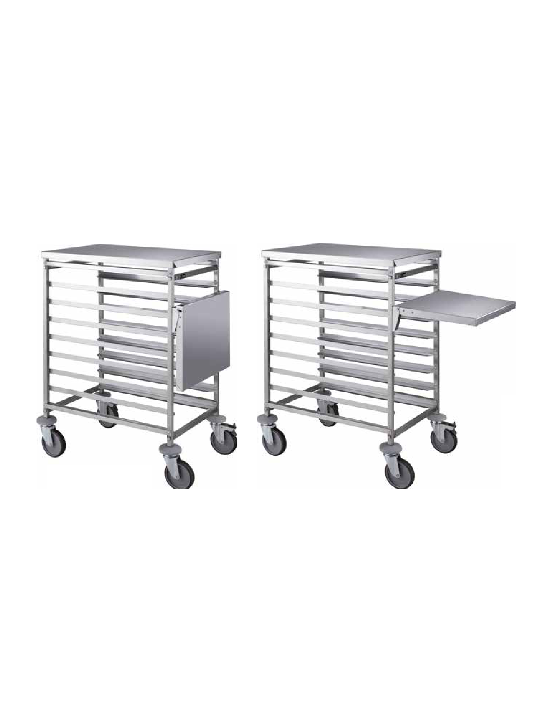 Carrello per cassette pasta - Portata 8 cassette cm 7h  - Cm 103.5 x 52 x 94 h