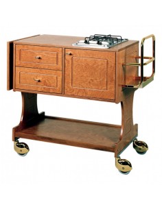 Bottle trolley - N. 2 platos - N. 1 fuego - cm 107/145 x...