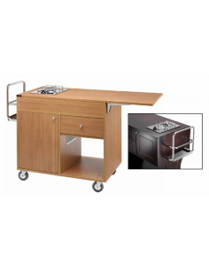Carrello flambè - N.1 piastra - N. 1 fuoco - cm 115 x 55... 2