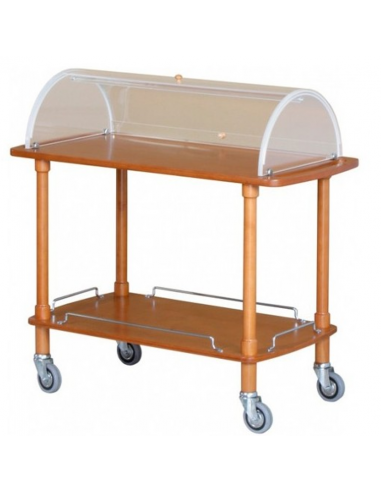 Service trolley - Wood - Cupola - N. 2 shelves - cm 110 x 55 x 107h