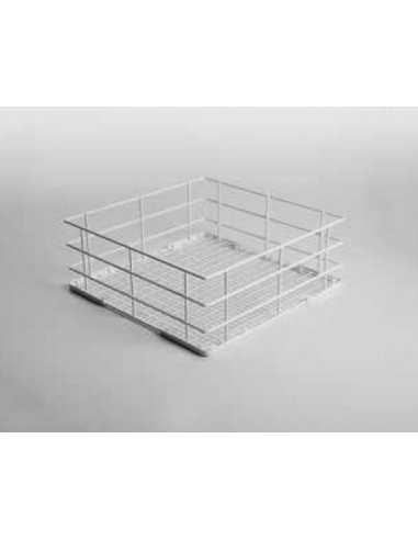 Basket square bottom grilled glasses - Dimensions cm 35 x 35 x 15h