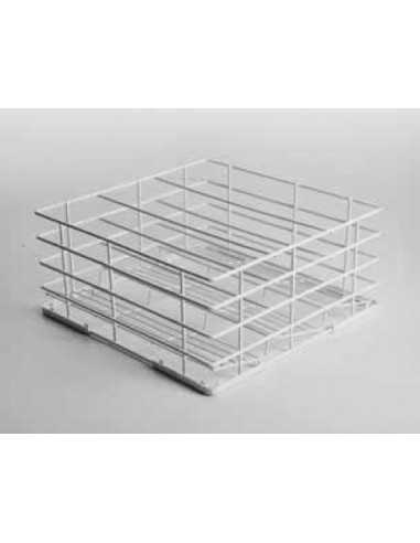 Cuadrado cesta 3 fila inferior inclinado - Dimensiones cm 39x 39 x 17 h