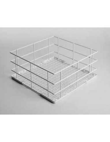 Piso inferior cuadrado de cristal de la cesta - Dimensiones cm 45 x 45 x 10 h