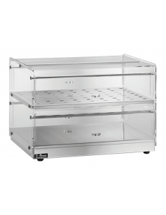 Neutral showcase for croissant with 2 shelf - Cm 85