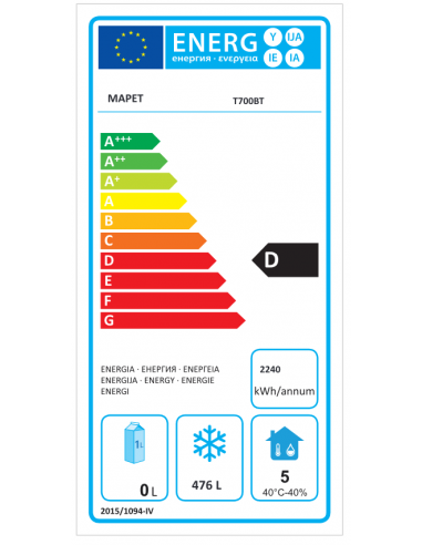 Armadio congelatore - Capacità Litri 700 - Cm...