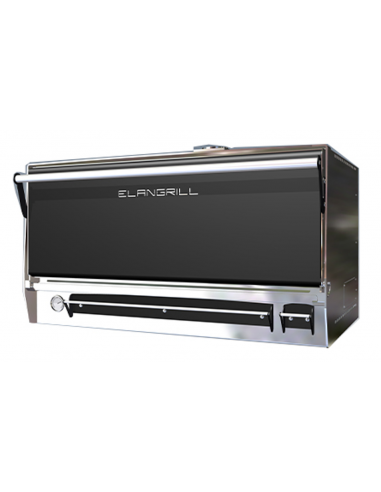 Charcoal oven - Stainless steel structure - 4 adjustable stainless steel grids - cm 120 x 72.3 x 79.1 h