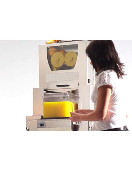Exprimidor automático refrigerado de 7 litros 25 frutas por minuto