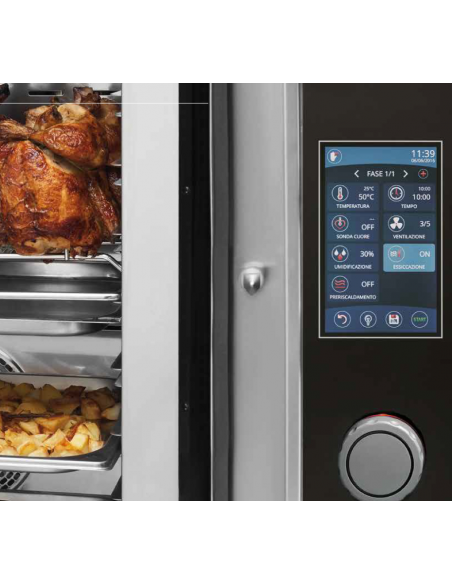 Horno de gas - N. 6 x GN 1/1 o 1 cm 60 x 40 - Cm 98 x 85 x 95.5 h