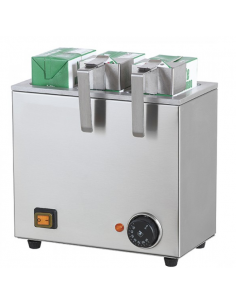 Scalda latte professionale 3 vani dotato di maniglie