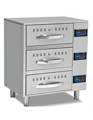 Warm drawers - N. 3 x GN 1/1 - cm 82.5 x 63 x 96 h