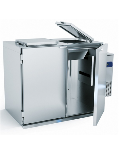 Refrigerated waste box - Capacity 2 x 120/240 lt - cm 174 x 98 x 128 h