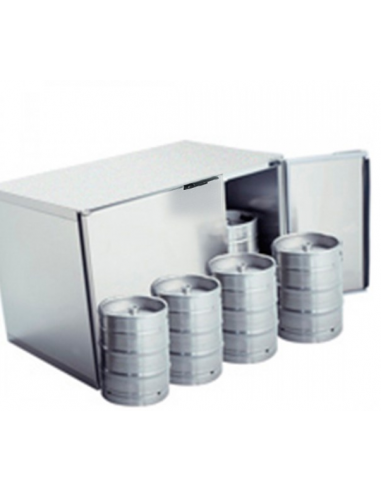 Beer kegs cooler - N. 8x 50 liters - Stainless steel - Without unit - cm 205 x 110 x 99 h