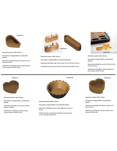Professional tartlet maker - cm 44 x 53 x 42 h