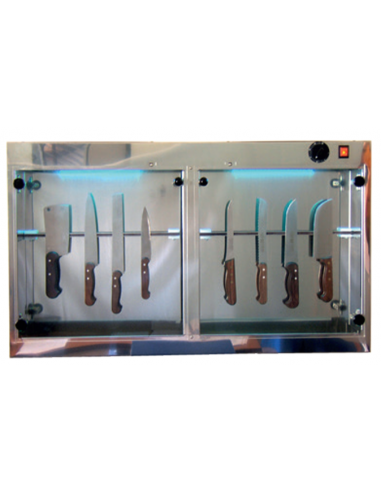 Sterilizzatore coltelli - Capacità 20/22 coltelli - Cm 102 x 12.5 x 62.4 h - Lampada U.V.