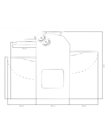 Two-cylinder moulder 50 cm with capacity of 1000/1500 pieces per hour