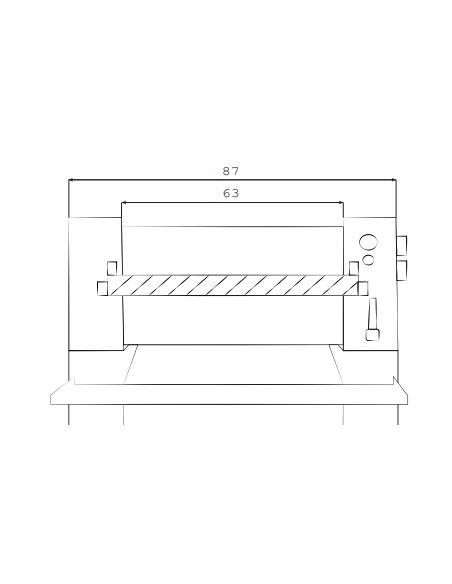 Formatrice a due cilindri da 63 cm con capacità di 1000/1500 pezzi all'ora
