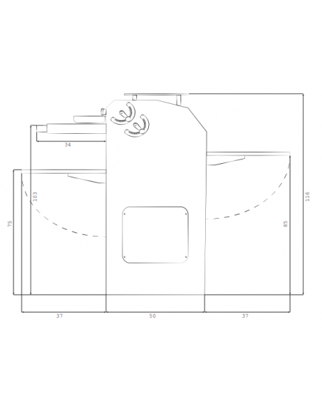 Formatrice a due cilindri da 63 cm con capacità di 1000/1500 pezzi all'ora