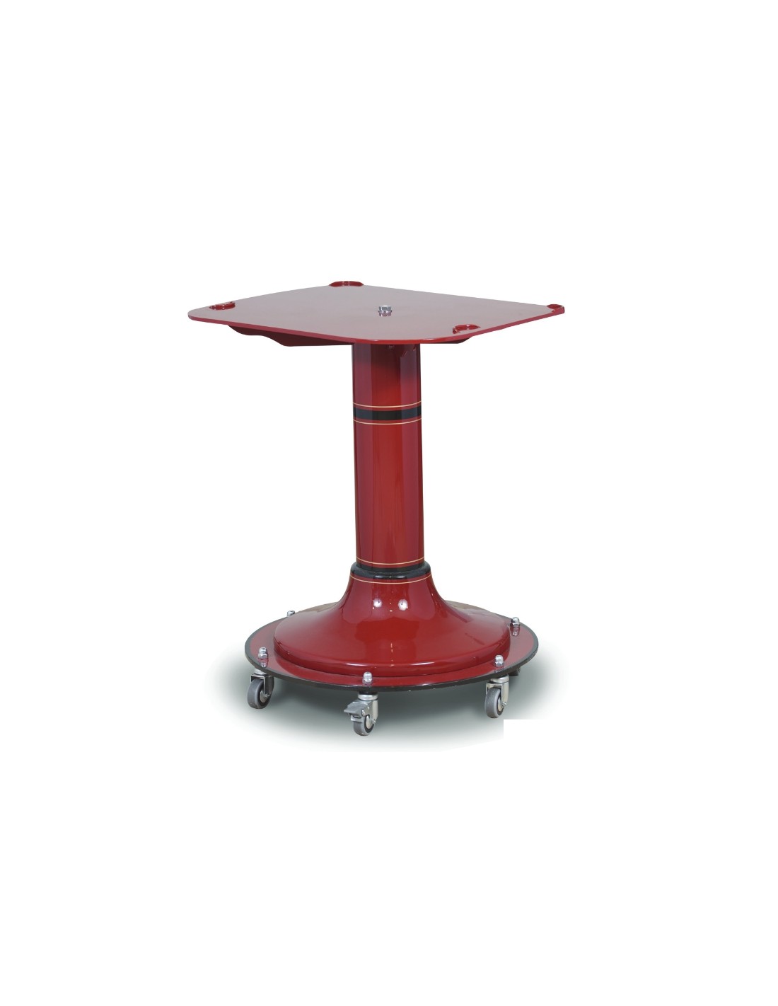 Piedistallo - Painted aluminium frame - Shaped plate with recesses for feet block - Mobile with piv wheels