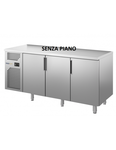 Tavolo refrigerato - N. 3 porte - Senza Piano - Cm 190 x 80 x 85 h