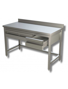 Table per day AISI 430 - Depth 60 - Rise - Drawers -...