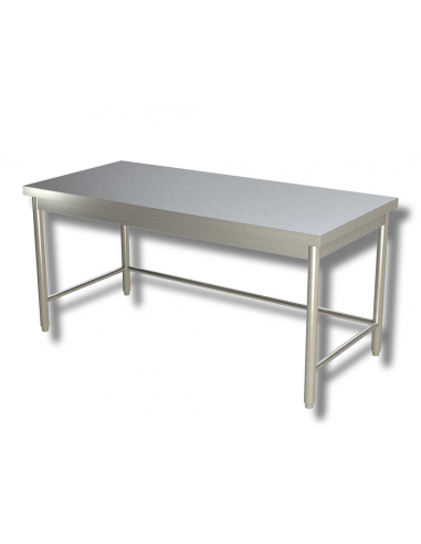 Table per day AISI 430 - Depth 60 - Round legs