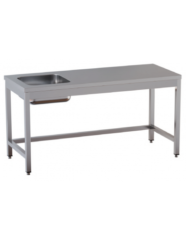 Table per day AISI 430 - Left tank - Depth 70