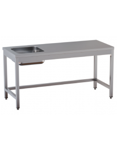 Table per day AISI 430 - Left tank - Depth 80