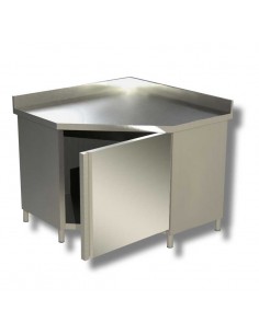 Table AISI 430 - Depth 70/60 - Rise - Swing doors - Angle