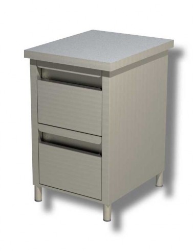 Boxer - Two drawers - Acciaio inox AISI 430 - Depth 60 - Size cm 50 x 60 x 85