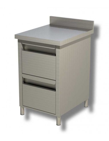 Cassettiera - Two drawers - Alzatina - Acciaio inox AISI 430 - Deep 70 - cm 50 x 70 x 85