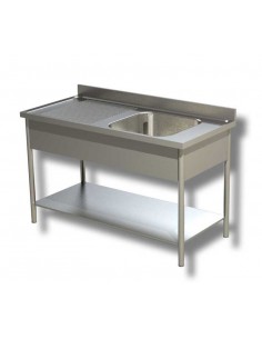 Washer AISI 430 - N. 1 tub - Depth 60 - Left dripper