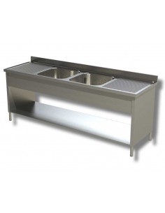 Lavadora AISI 430 - N.2 tanques - Profundidad 60 -...