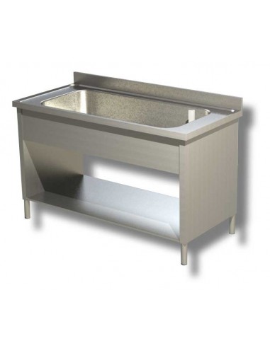 Washer AISI 430 - N.1 tub - Depth 60 - Hips and shelf