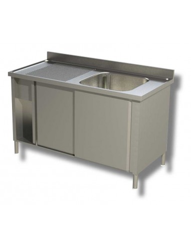 Washer AISI 430 - N. 1 tub - Depth 60 - Left dripper