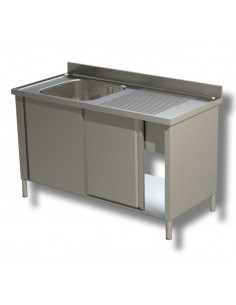 Lavatoio AISI 430 - N. 1 vasca - Profondità 60 -...