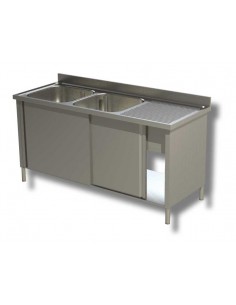 Lavadora AISI 430 - N. 2 tanques - Profundidad 60 -...