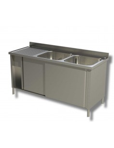 Lavadora AISI 430 - N. 2 tanques - Profundidad 60 -...